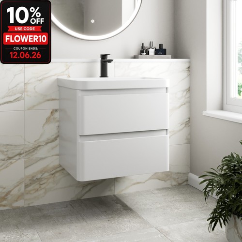 Bathroom wall hung vanity - wall, unit