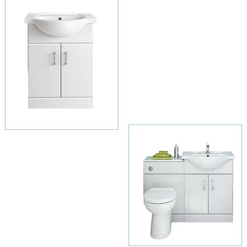 Cabinet vanity unit sink basin - vanity,