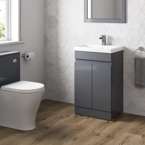 Grey gloss freestanding - grey,